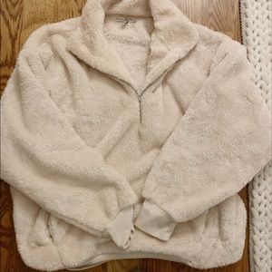 Express faux fur sweatshirt